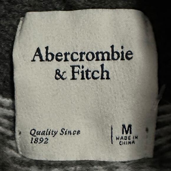 Abercrombie Fitch Gray Nordic Fair Isle Turtleneck Sweater Womens M Cozy Winter - Picture 4 of 8